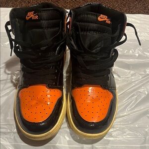 Nike Air High-Top Sneakers - Black and Orange